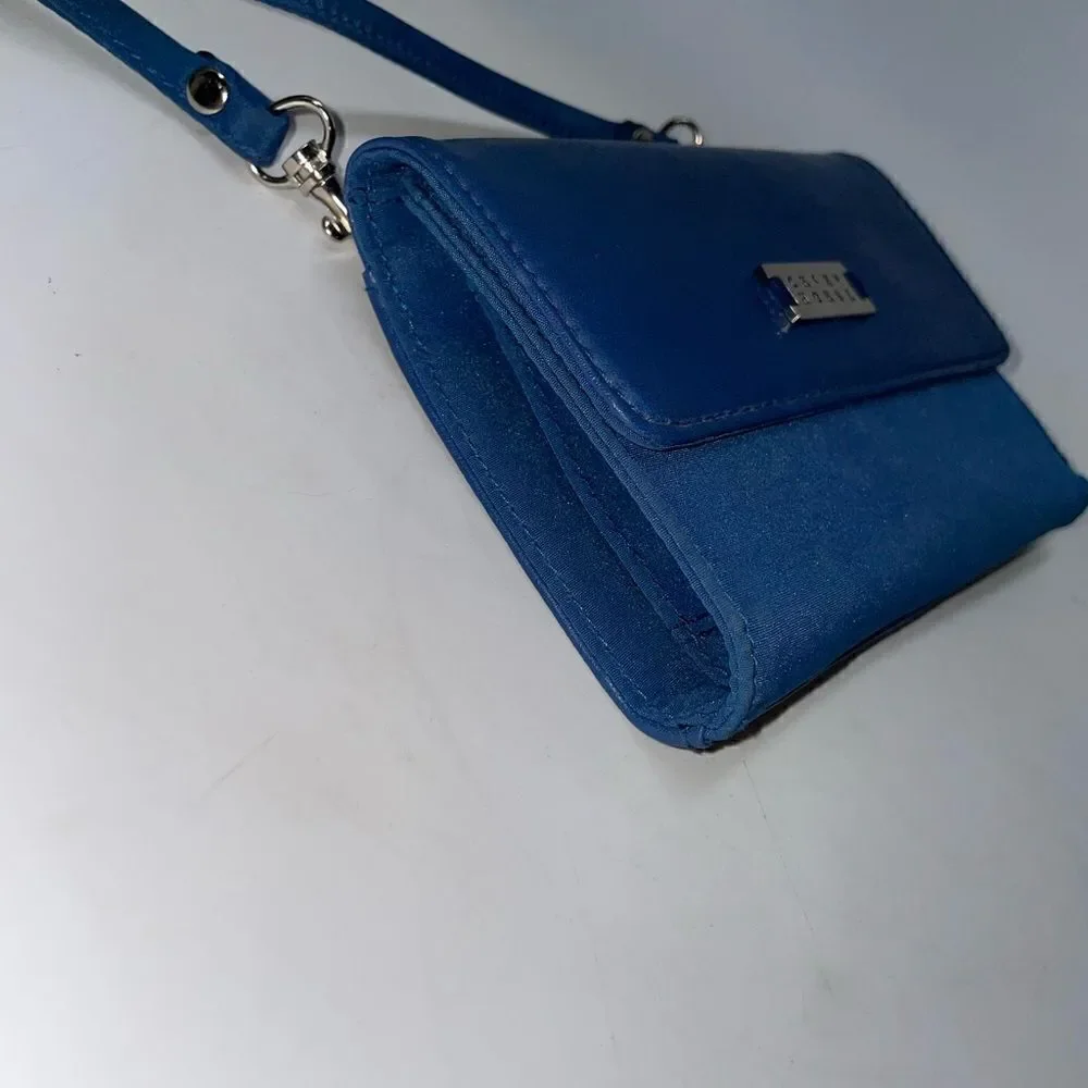 Crazy Horse Wallet on a Strap Blue